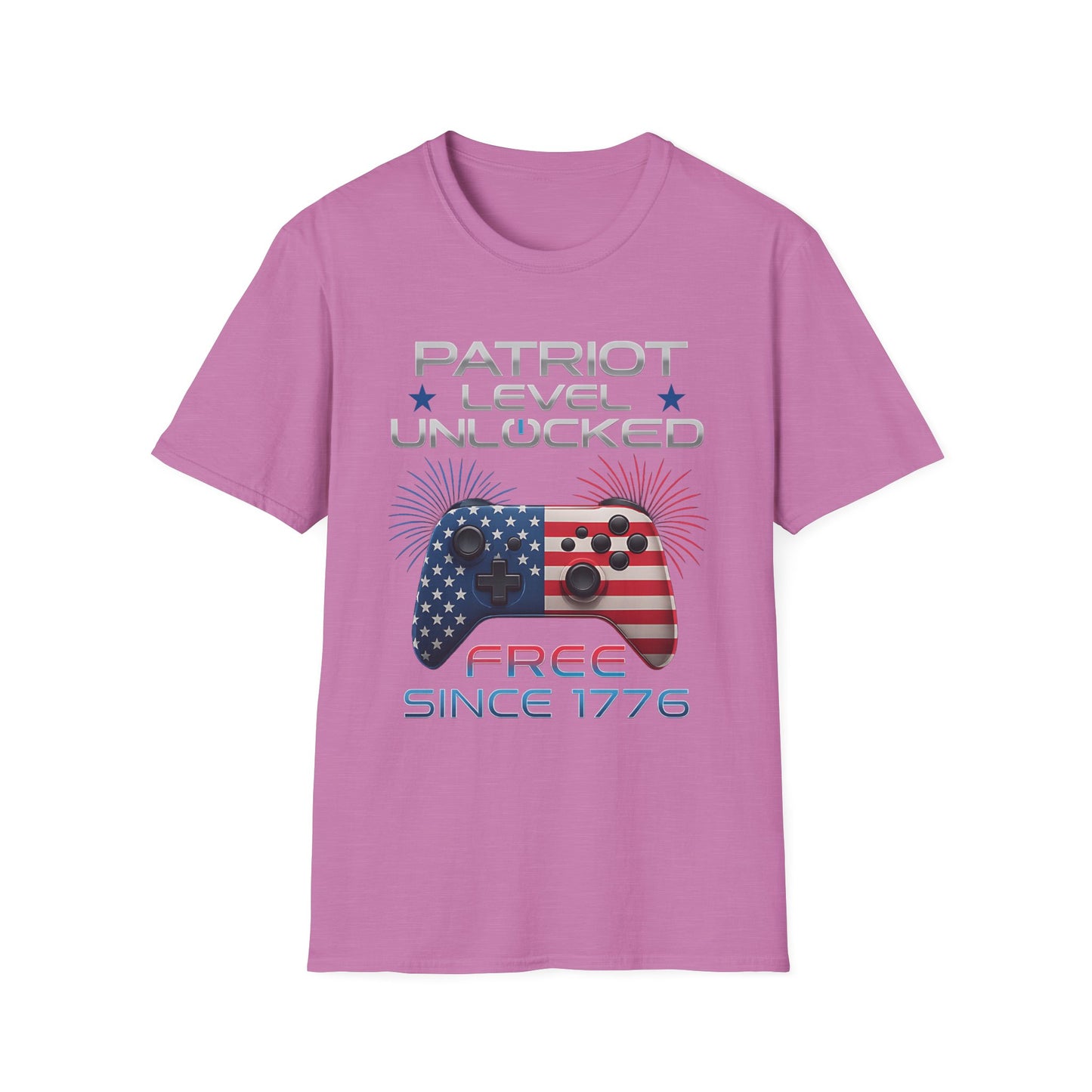 Gamer Level Unlocked Patriot 4th Of July Gaming T-Shirt