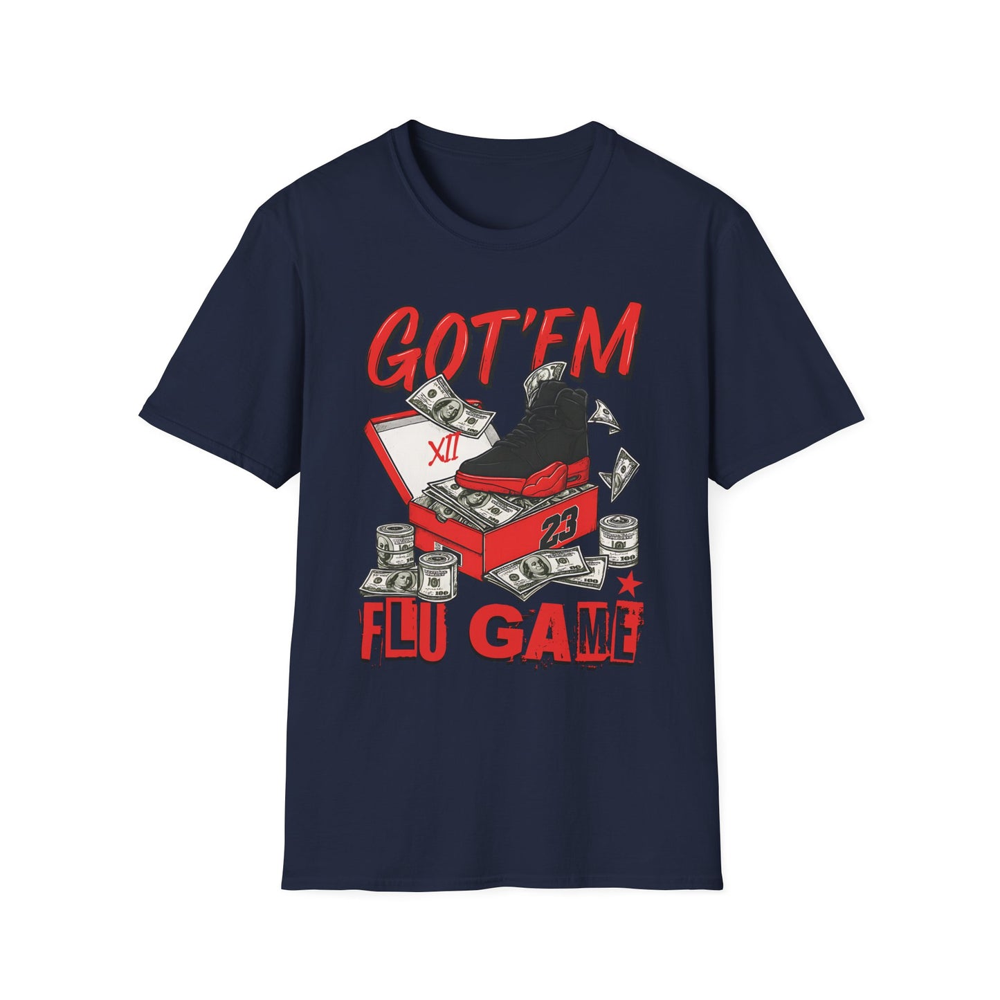 Streetwear Match Jordan 12 Retro Flu Game - XII Graffiti Sneakerhead T-Shirt