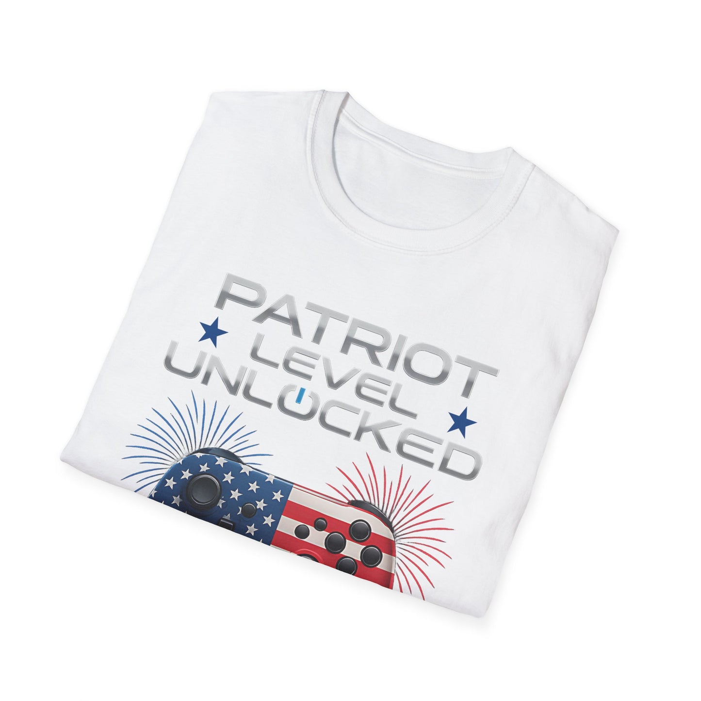 Gamer Level Unlocked Patriot 4th Of July Gaming T-Shirt