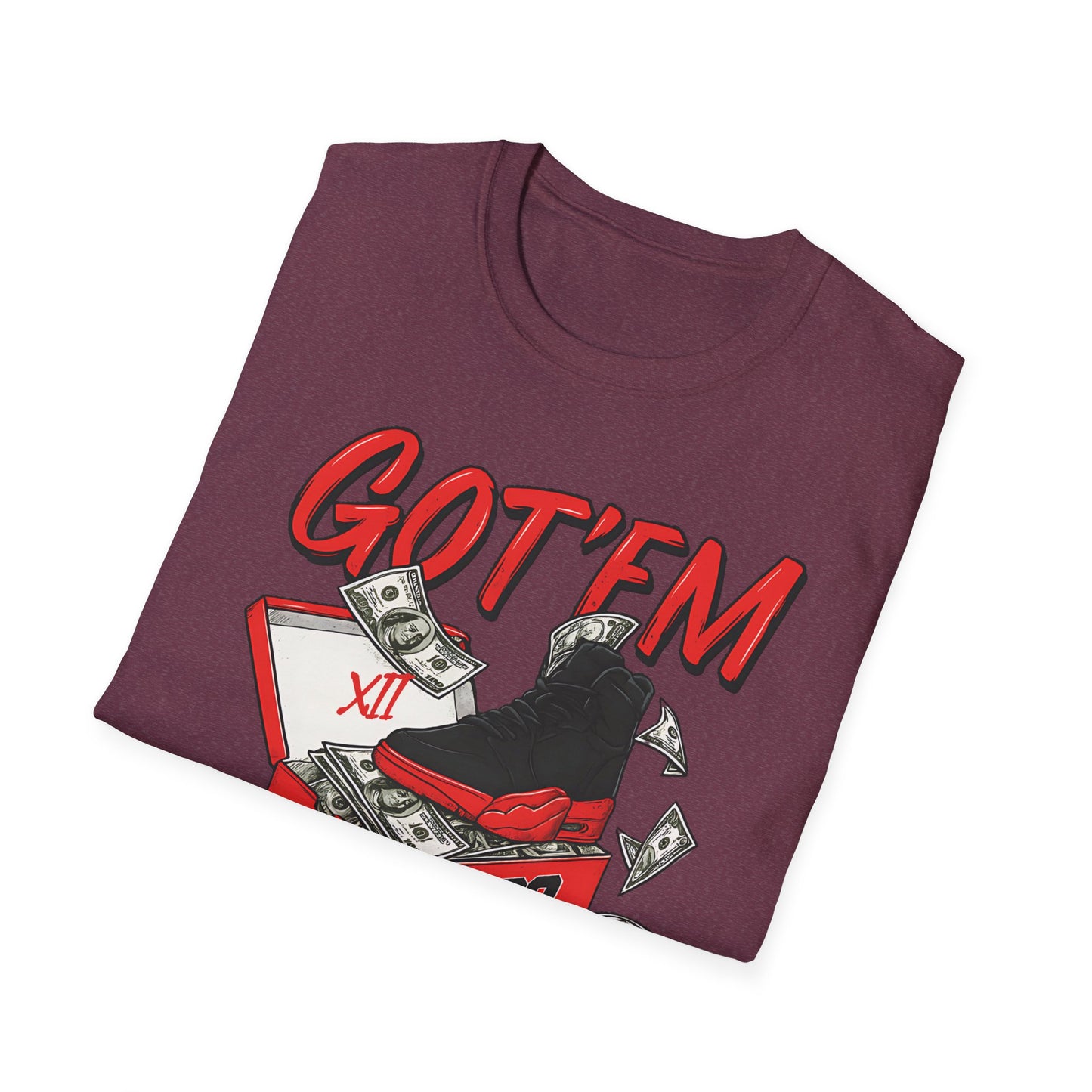 Streetwear Match Jordan 12 Retro Flu Game - XII Graffiti Sneakerhead T-Shirt