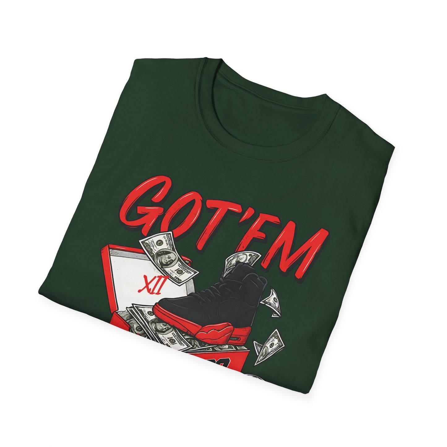 Streetwear Match Jordan 12 Retro Flu Game - XII Graffiti Sneakerhead T-Shirt