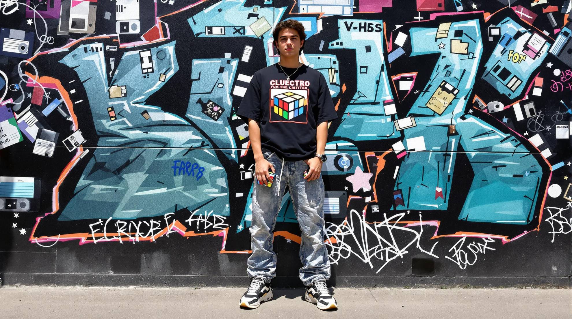 Retro Rewind: VHS Tapes, Cassettes, Floppy Disks & Rubik’s Cube Throwback Fashion Style