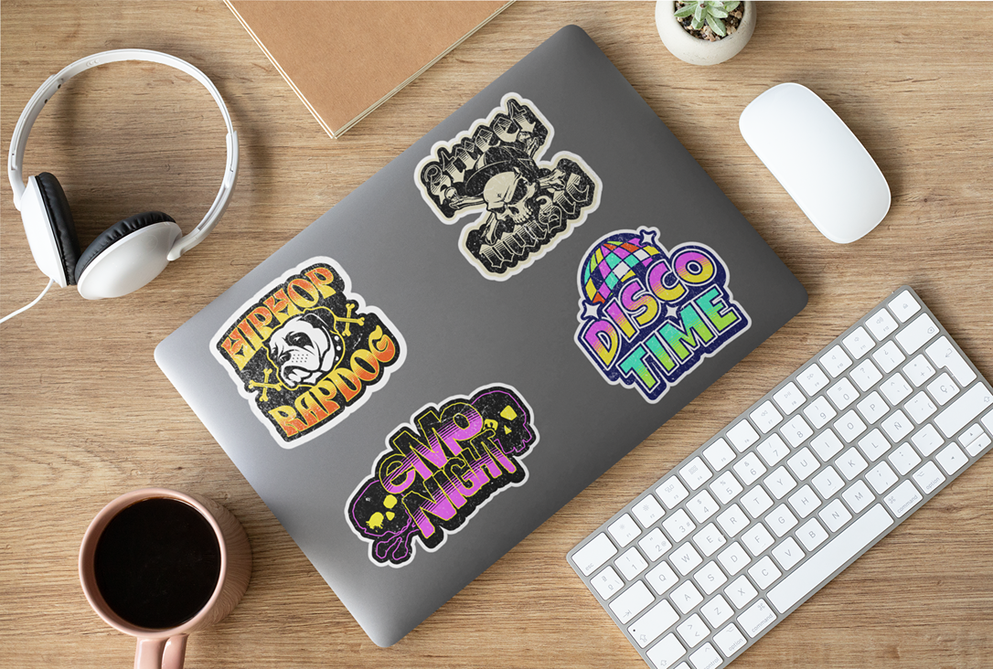 Kiss-Cut Stickers Accessories for Computers, Mugs Bumper Stickers and Tumblers