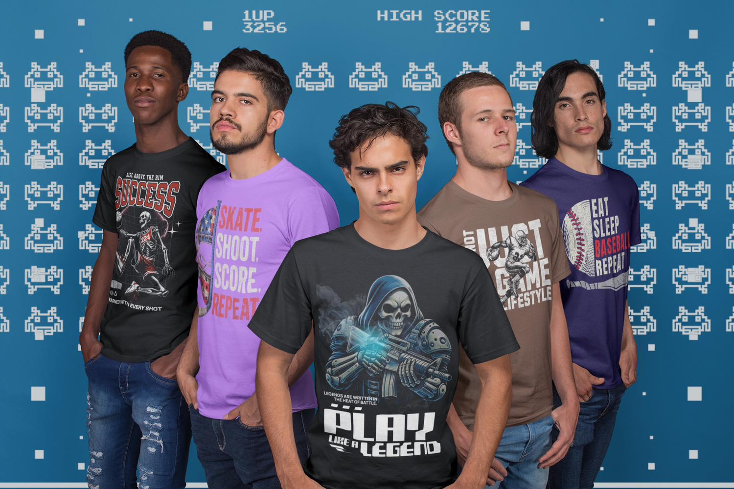 Custom Shirts Sports & Esports Graphic Tees for Gamers, Athletes & Fans
