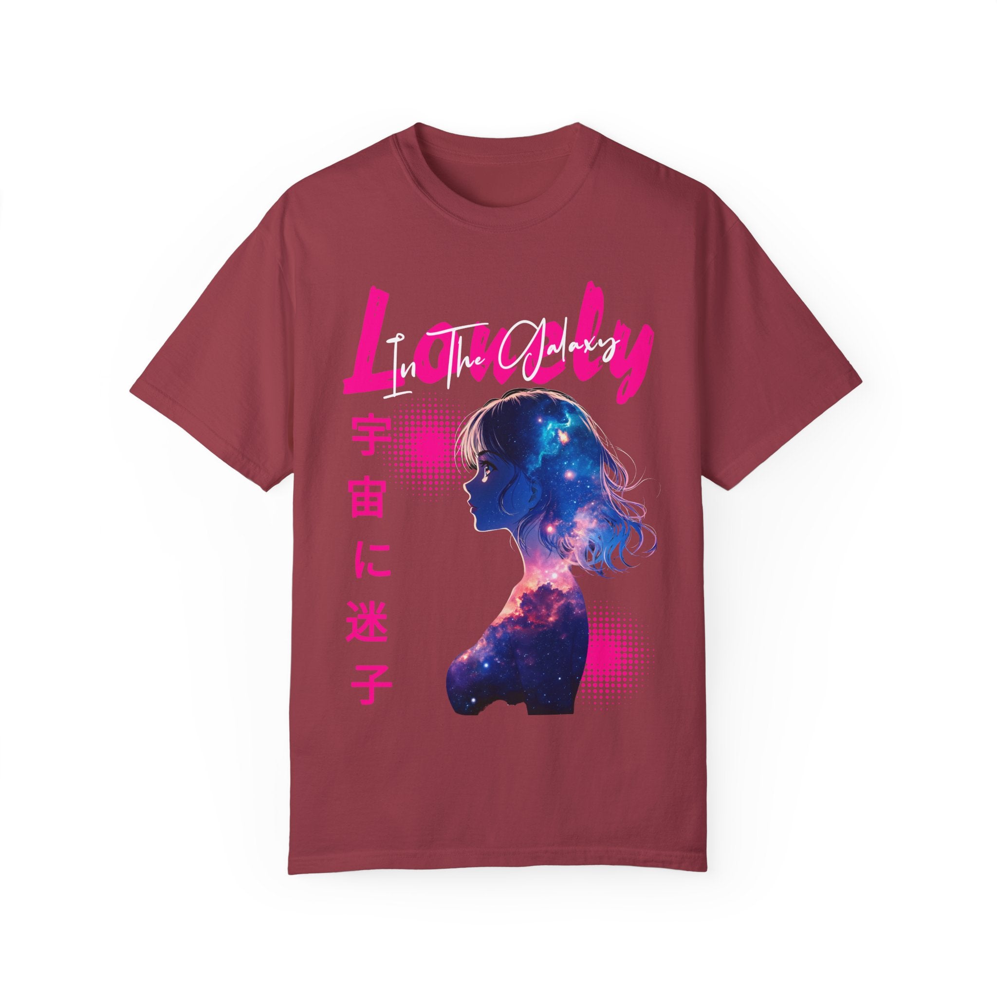 Lonely Space Galaxy Anime Girl T-shirt