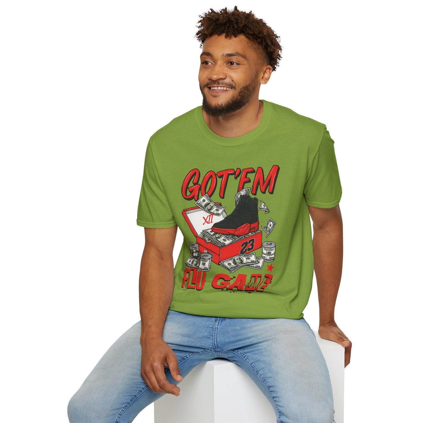 Streetwear Match Jordan 12 Retro Flu Game - XII Graffiti Sneakerhead T-Shirt