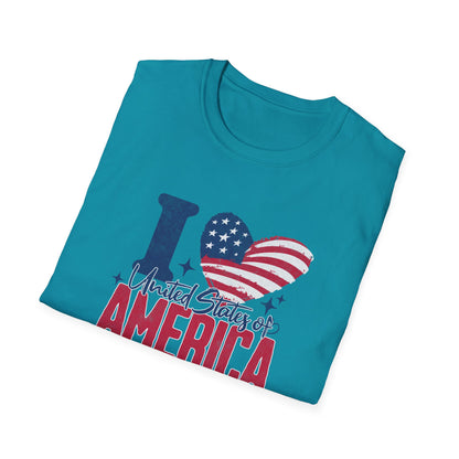 I Love United States of America 4th of July T-Shirt