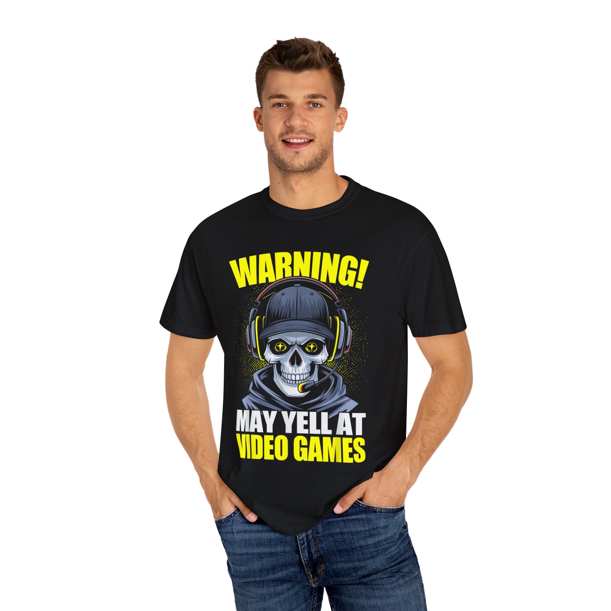 Warning: May Yell at Video Games Gamer T-shirt