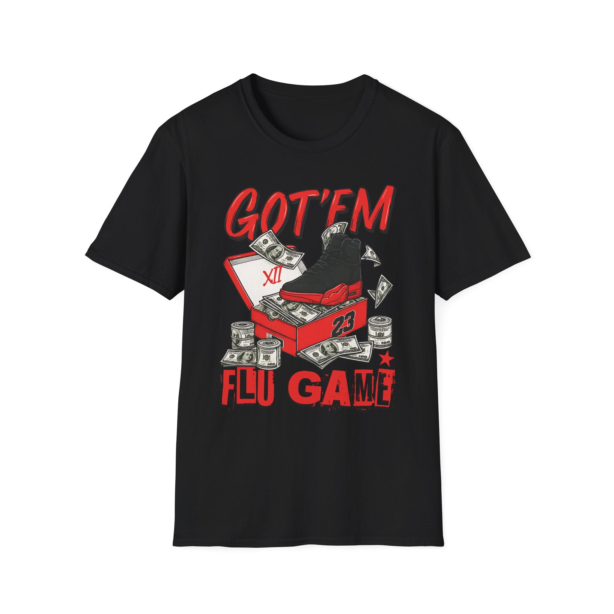 Streetwear Match Jordan 12 Retro Flu Game - XII Graffiti Sneakerhead T-Shirt