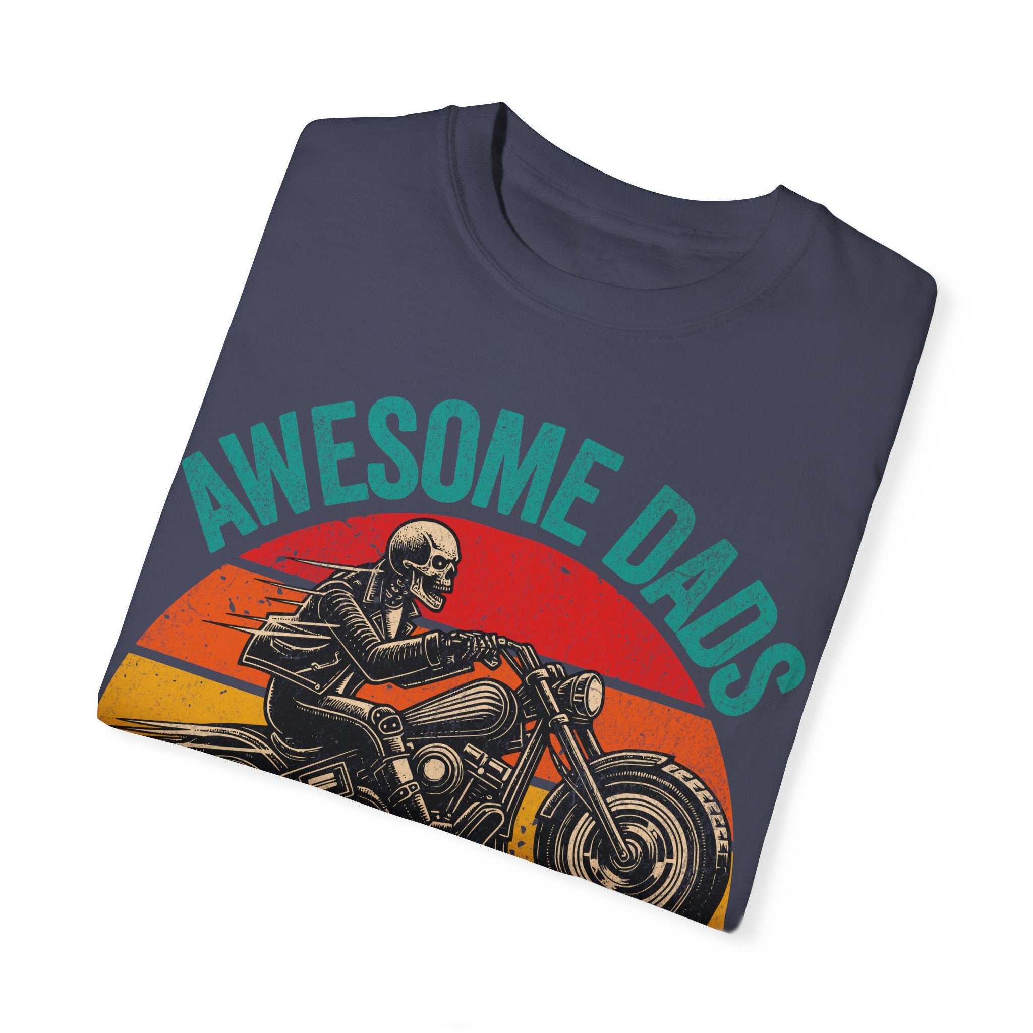 Awesome Dads Have Tattoos and Bikes – Father’s Day Biker T-shirt