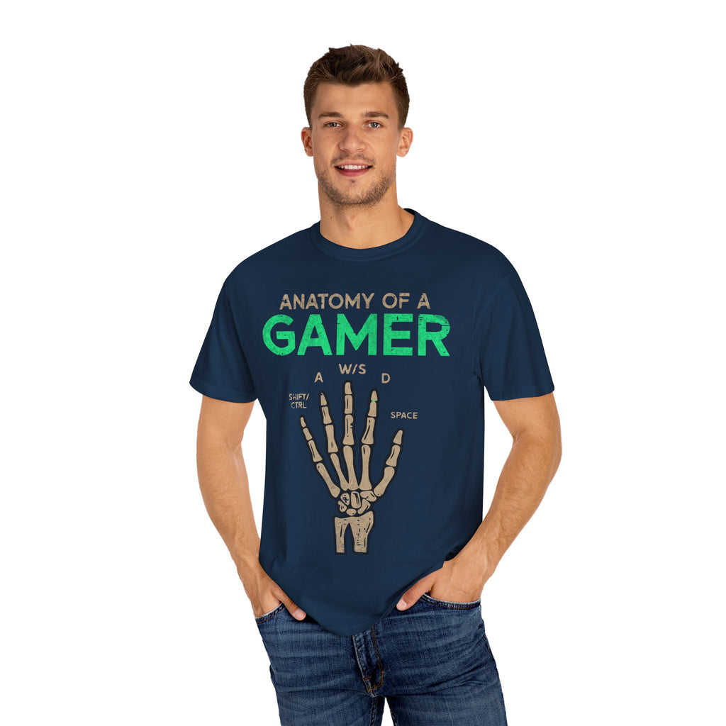 Anatomy of a Gamer – Skeleton Hand with Keyboard Gaming T-shirt