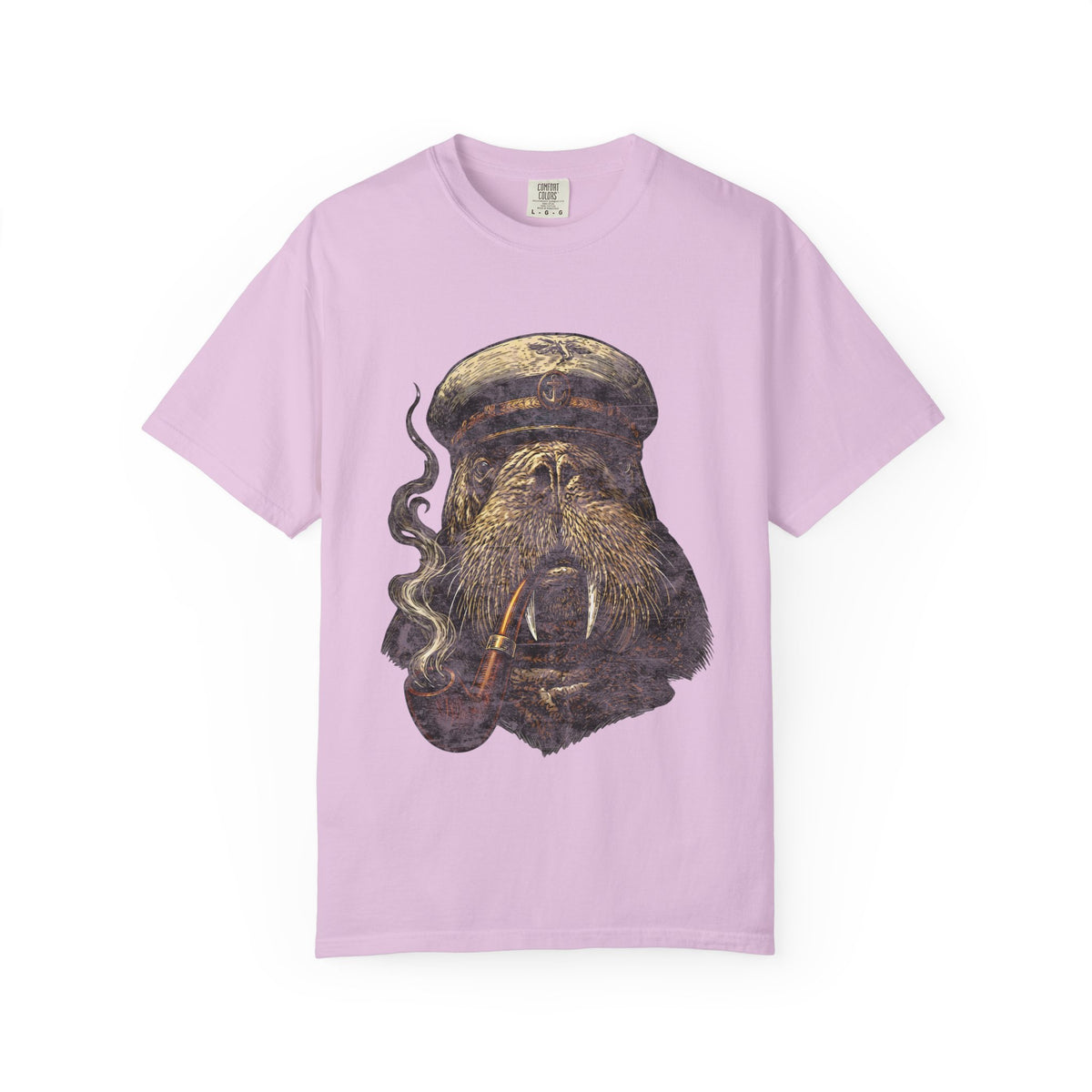 Captain Walrus Shirt, Vintage Sailor Tee, Retro Nautical Boat Captain, Smoking Pipe Animal Boat Shirt, Sea Captain Gift Comfort Colors® Tee