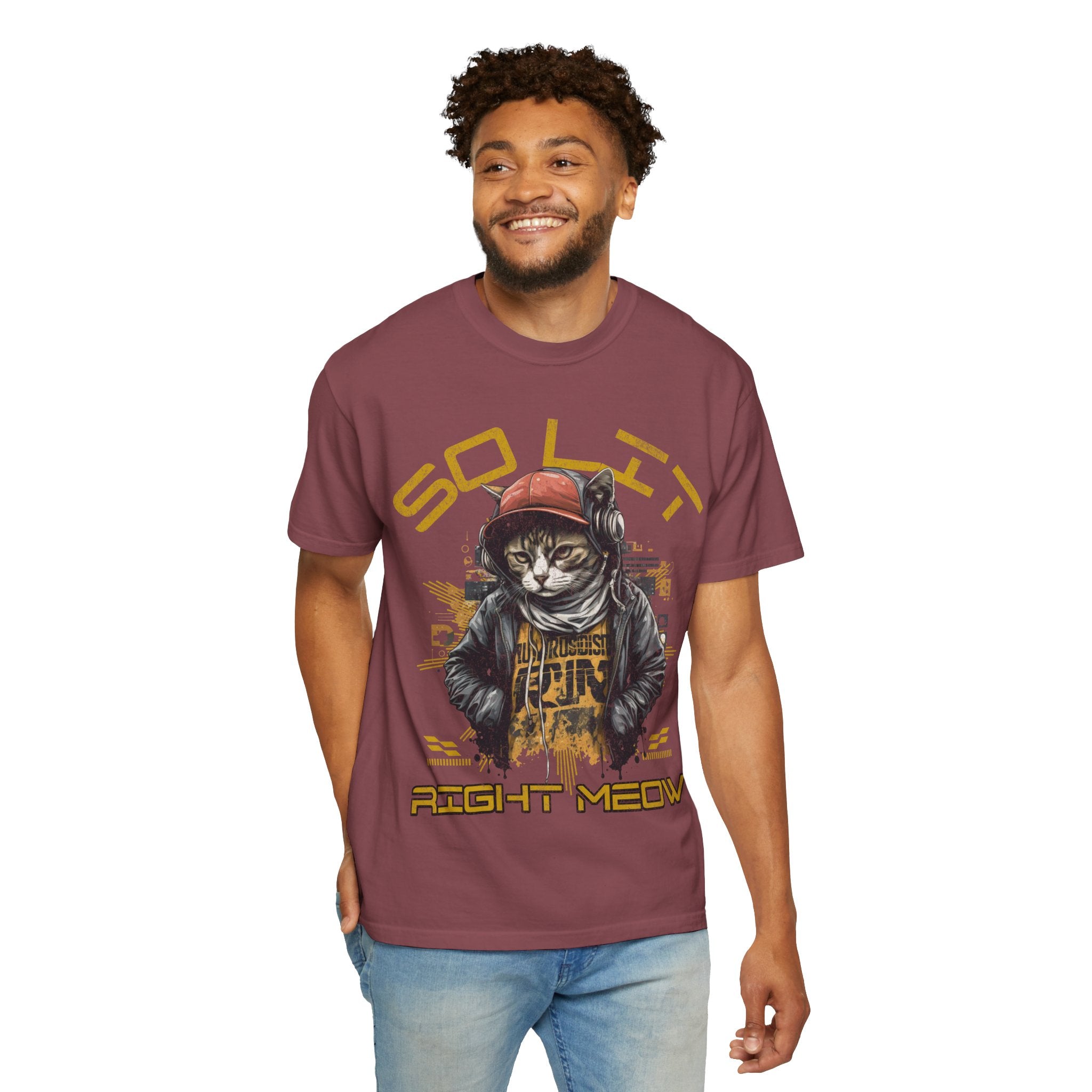 So Lit Right Meow Funny Cat Streetwear T-Shirt