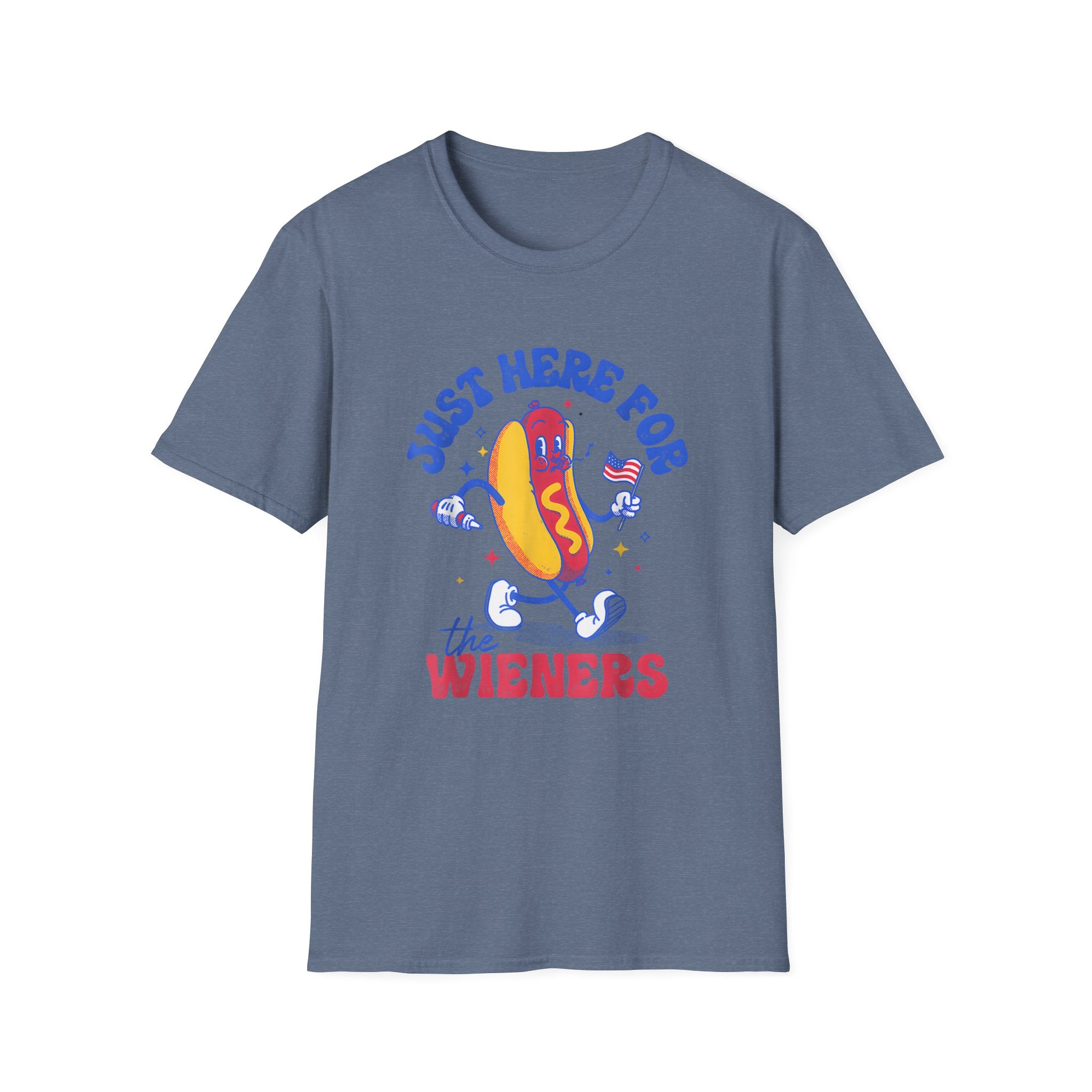 Hotdog 4th of July Just Here for the Weiners T-Shirt