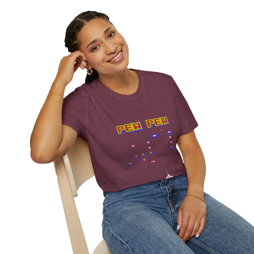 PEW PEW Retro Video Game Vintage Gaming Gamer T-Shirt