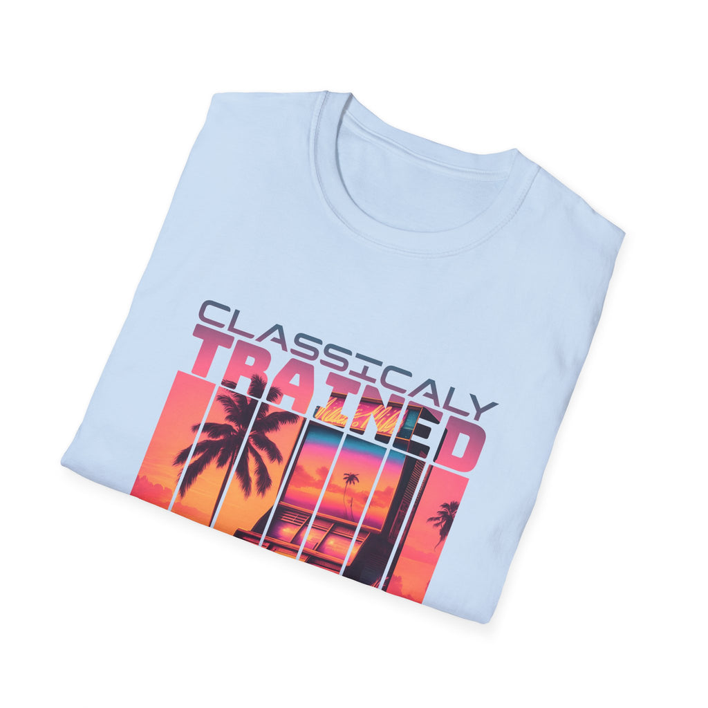 Synthwave Retro Classically Trained on 8-Bit Quests Arcade T-Shirt