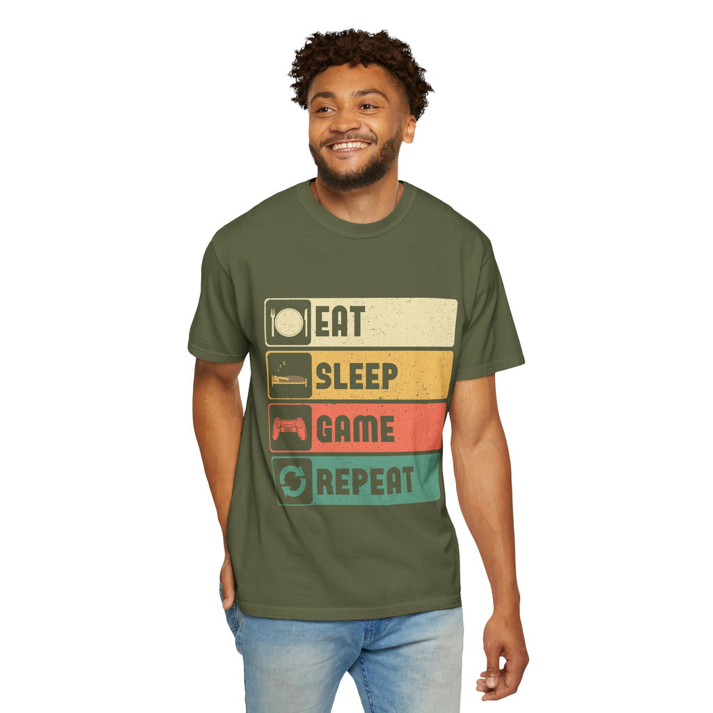 Eat Sleep Game Repeat Gamer T-Shirt