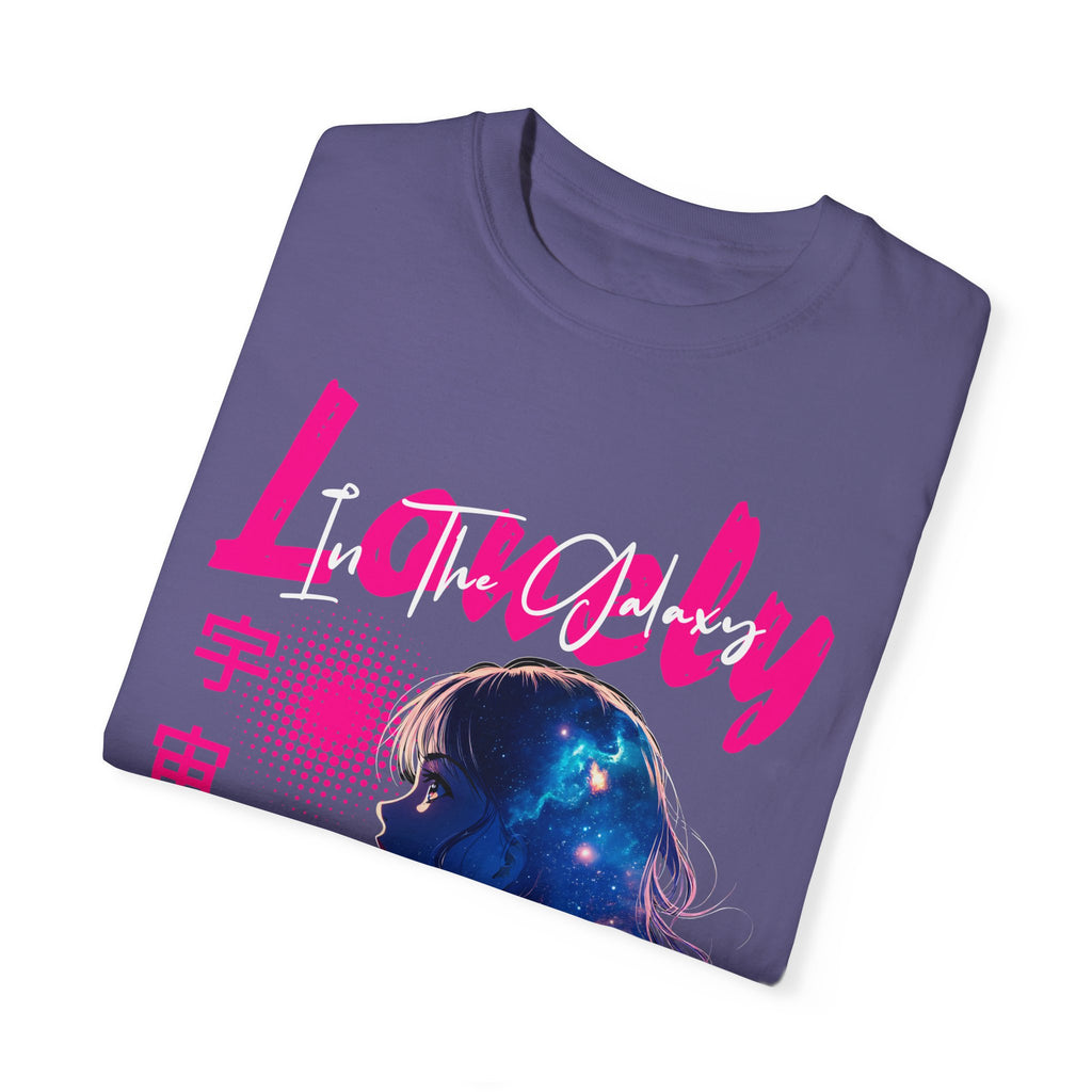 Lonely Space Galaxy Anime Girl T-shirt