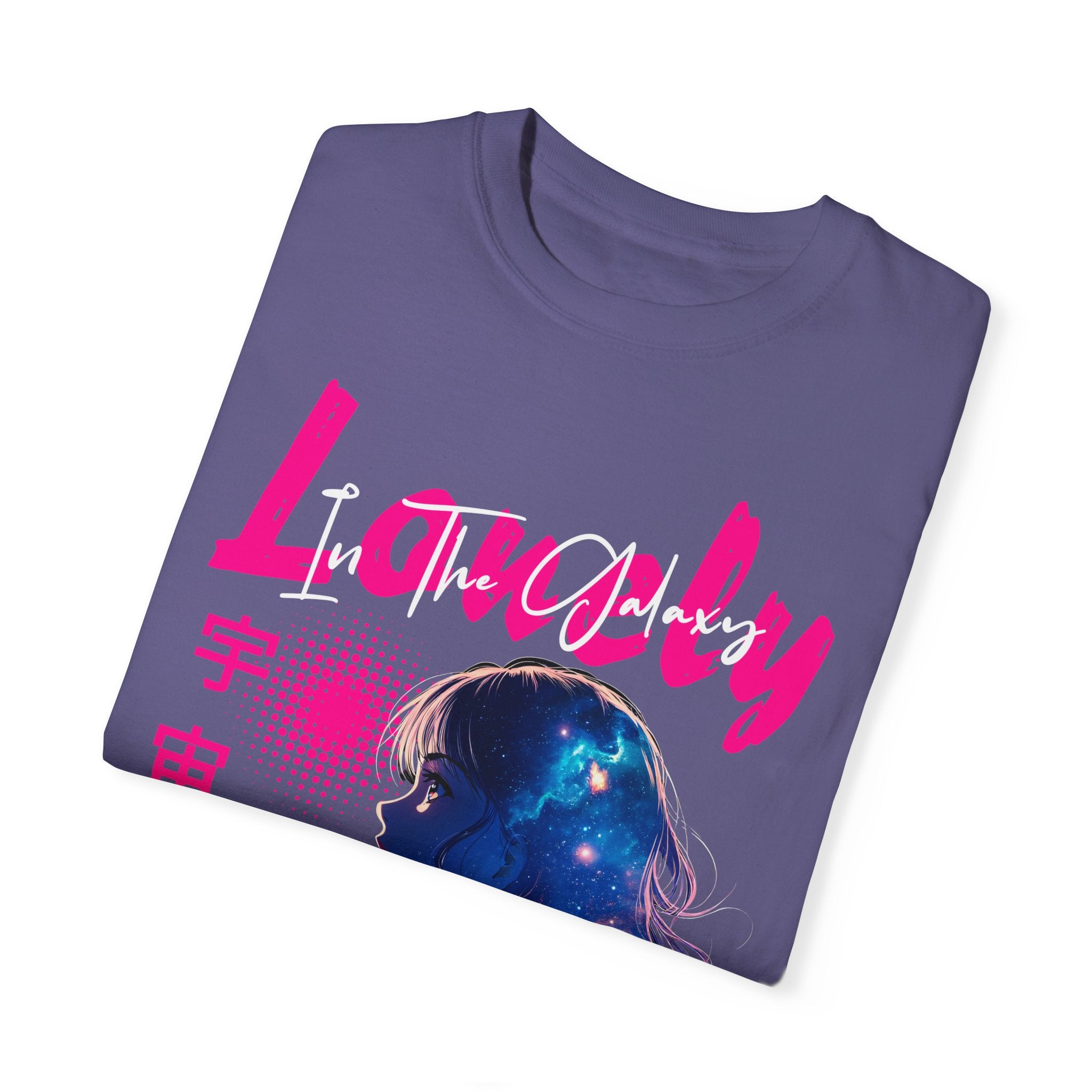 Lonely Space Galaxy Anime Girl T-shirt