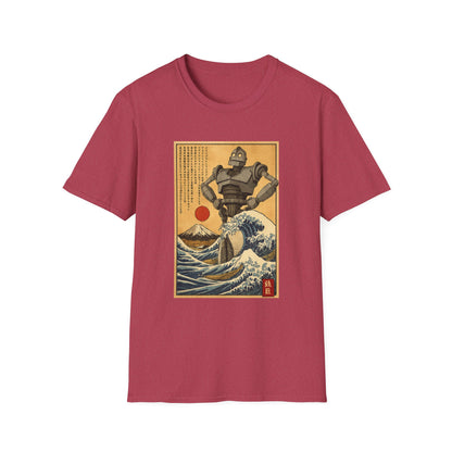 Giant Robot Over Mount Fuji Retro Anime T-shirt