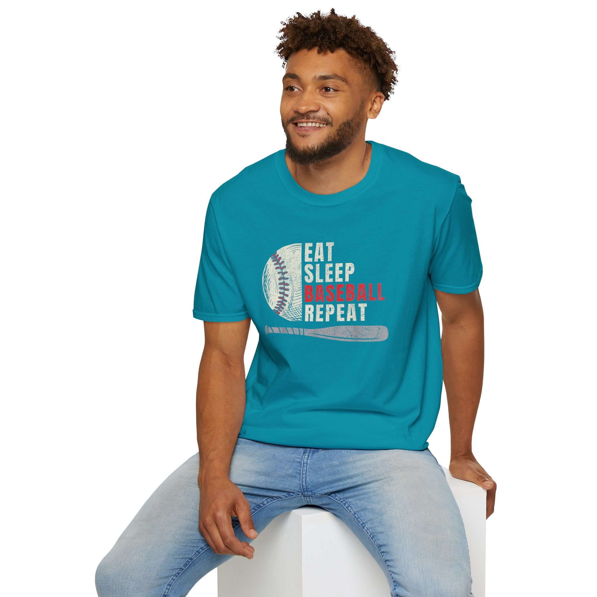 Eat Sleep Baseball Repeat – Funny Baseball T-Shirt