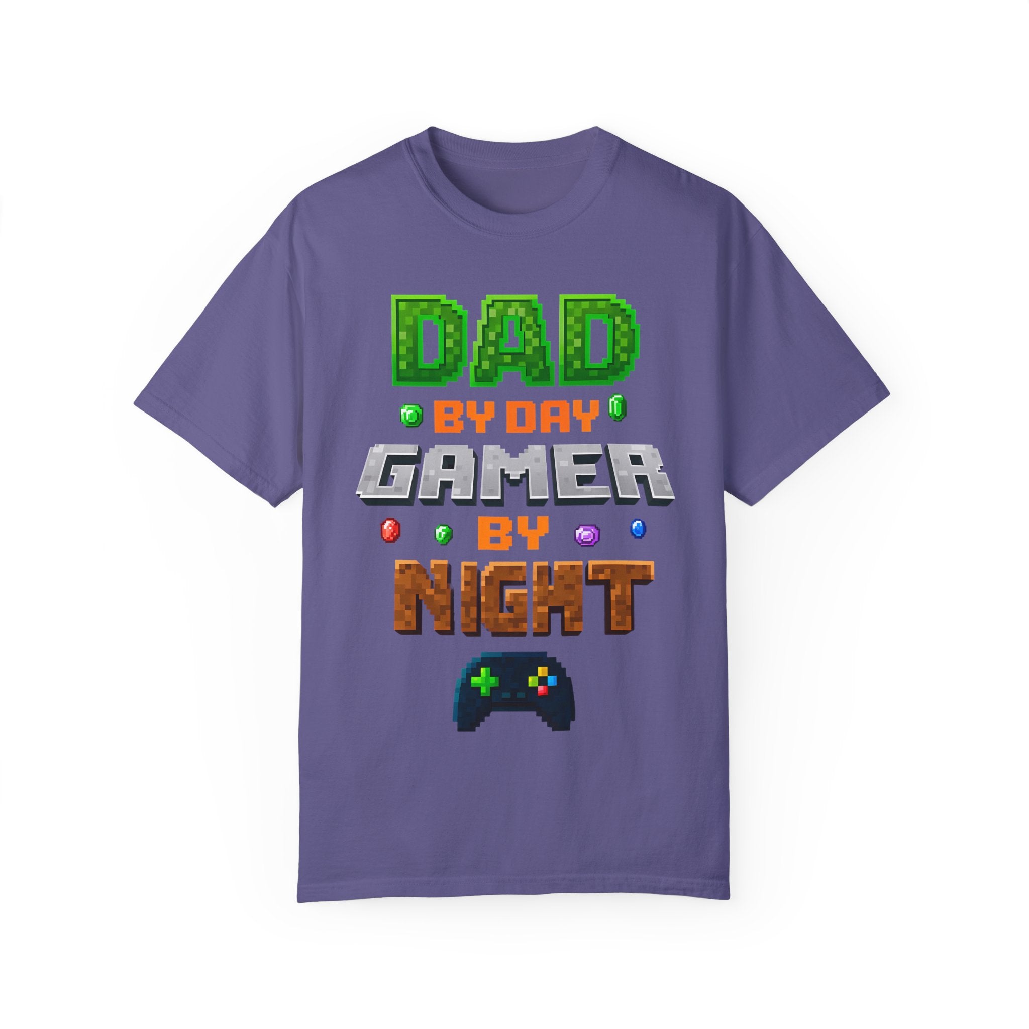 Dad By Day, Gamer By Night – Pixel Hero T-shirt