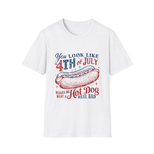 Hot Dog BBQ You Look like the 4th of July T-shirt
