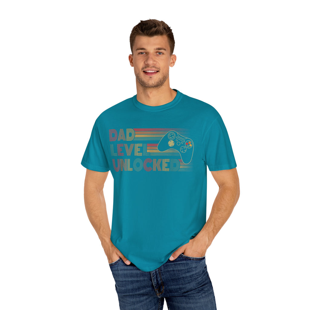 Dad Level Unlocked Retro Gaming Dad T-shirt