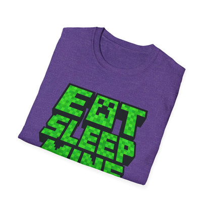 Funny Miner Gamer Eat Sleep Mine Repeat T-shirt
