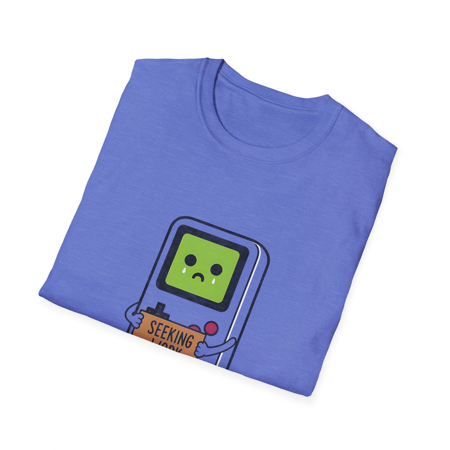 Seeking Work Funny Unemployed Retro Gamer T-Shirt