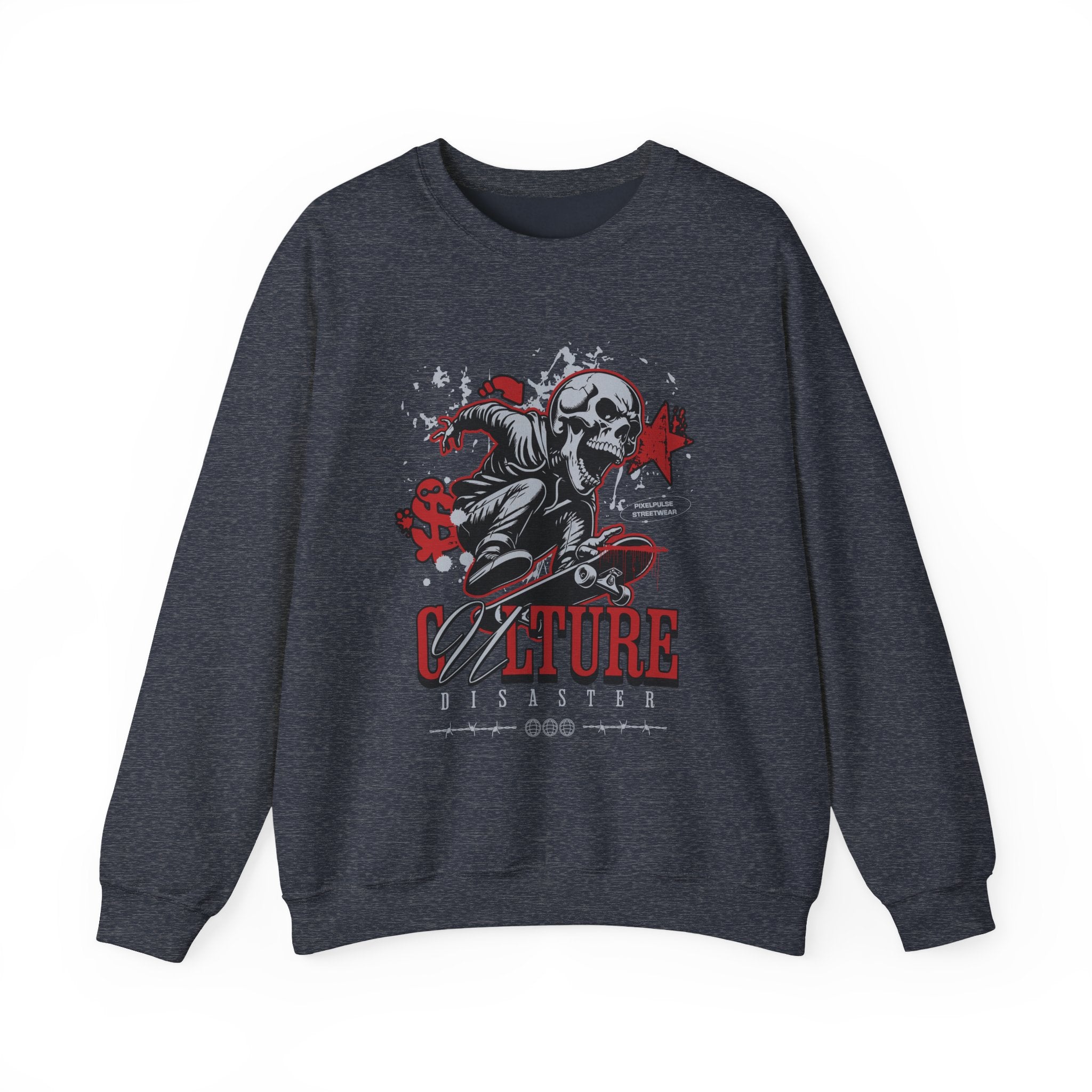 Funny Skull "Culture is a Disaster" Streetwear Sweatshirt