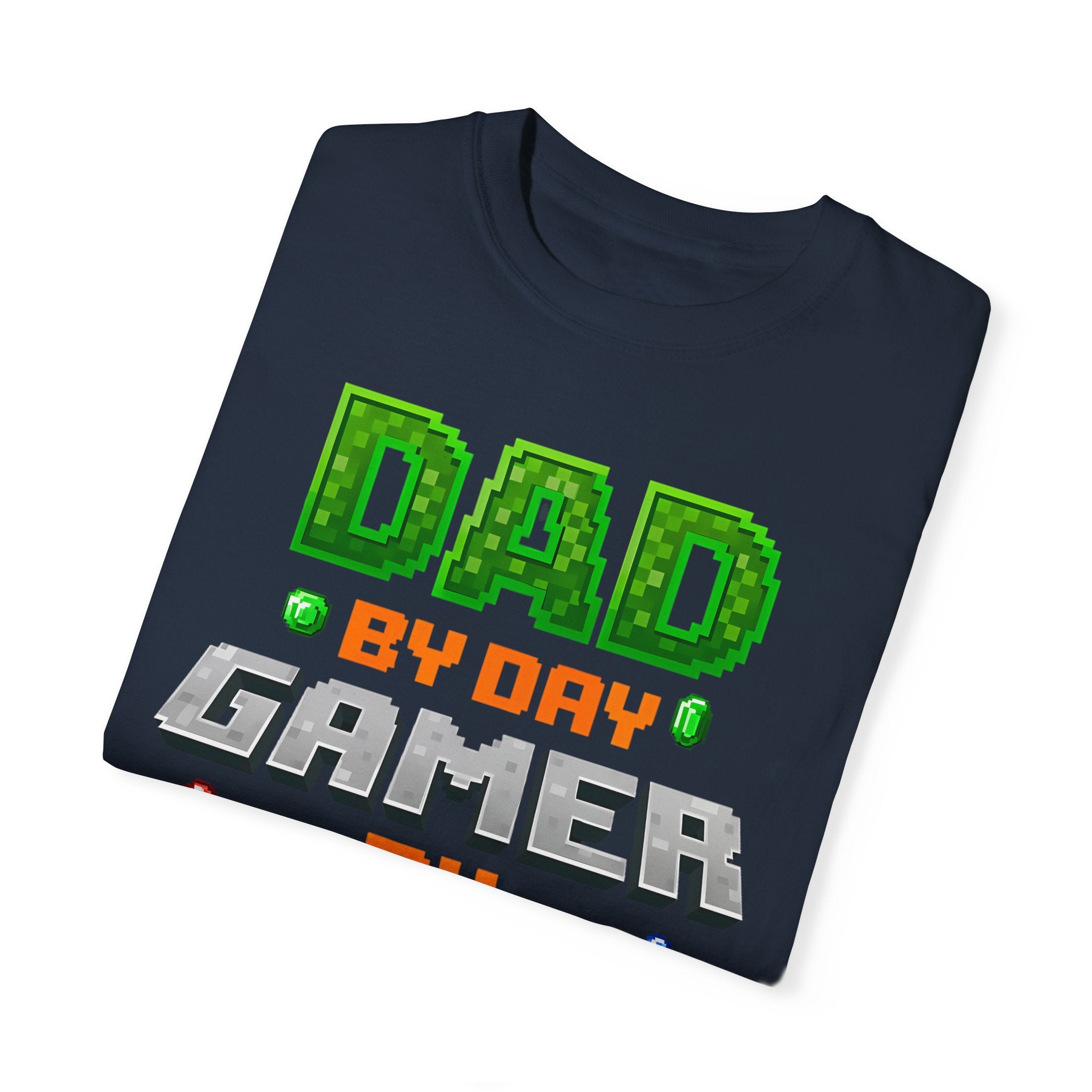 Dad By Day, Gamer By Night – Pixel Hero T-shirt