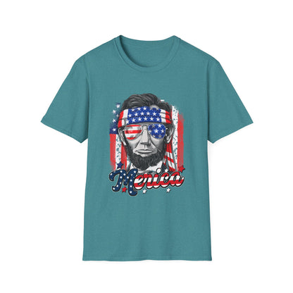 US Abe President Lincoln Merica 4th of July T-Shirt