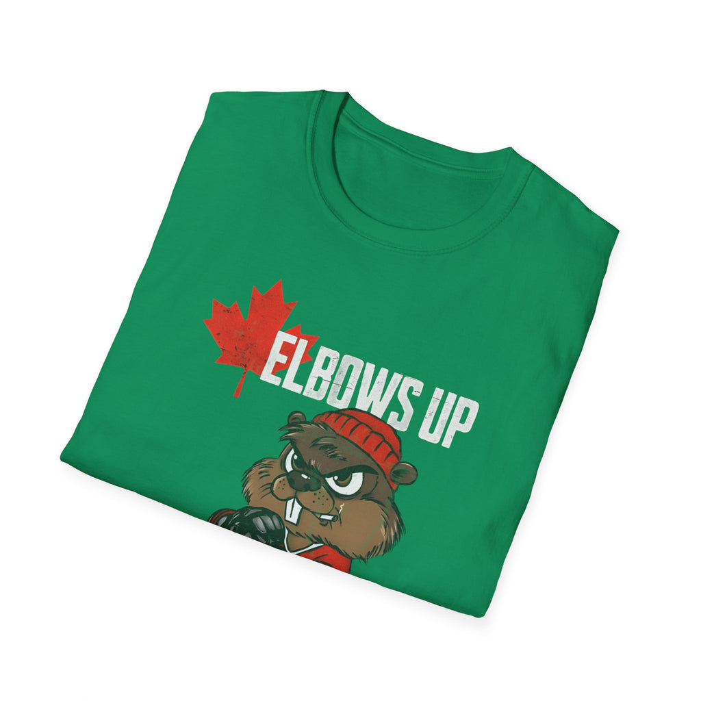 Beaver Hockey Elbows Up Canada Graphic Shirt