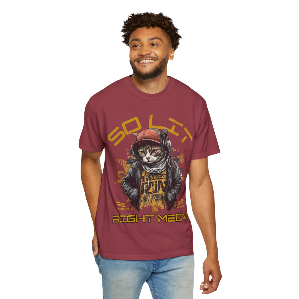 So Lit Right Meow Funny Cat Streetwear T-Shirt