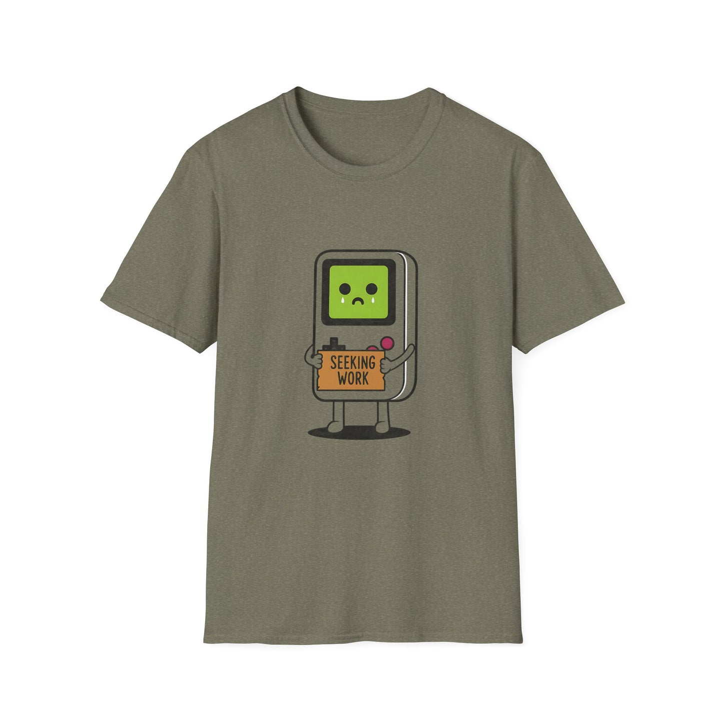 Seeking Work Funny Unemployed Retro Gamer T-Shirt