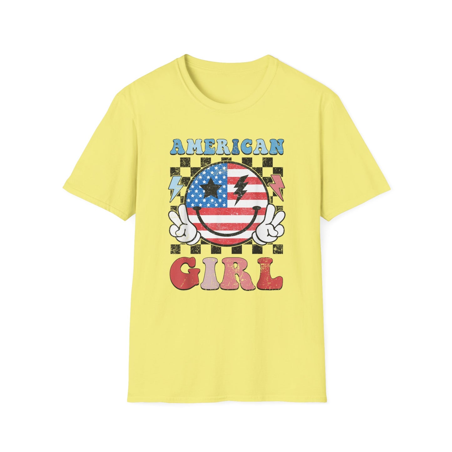 Vintage Peace Sign American Girl T-shirt