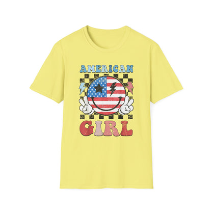 Vintage Peace Sign American Girl T-shirt