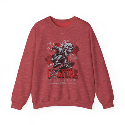 Funny Skull "Culture is a Disaster" Streetwear Sweatshirt