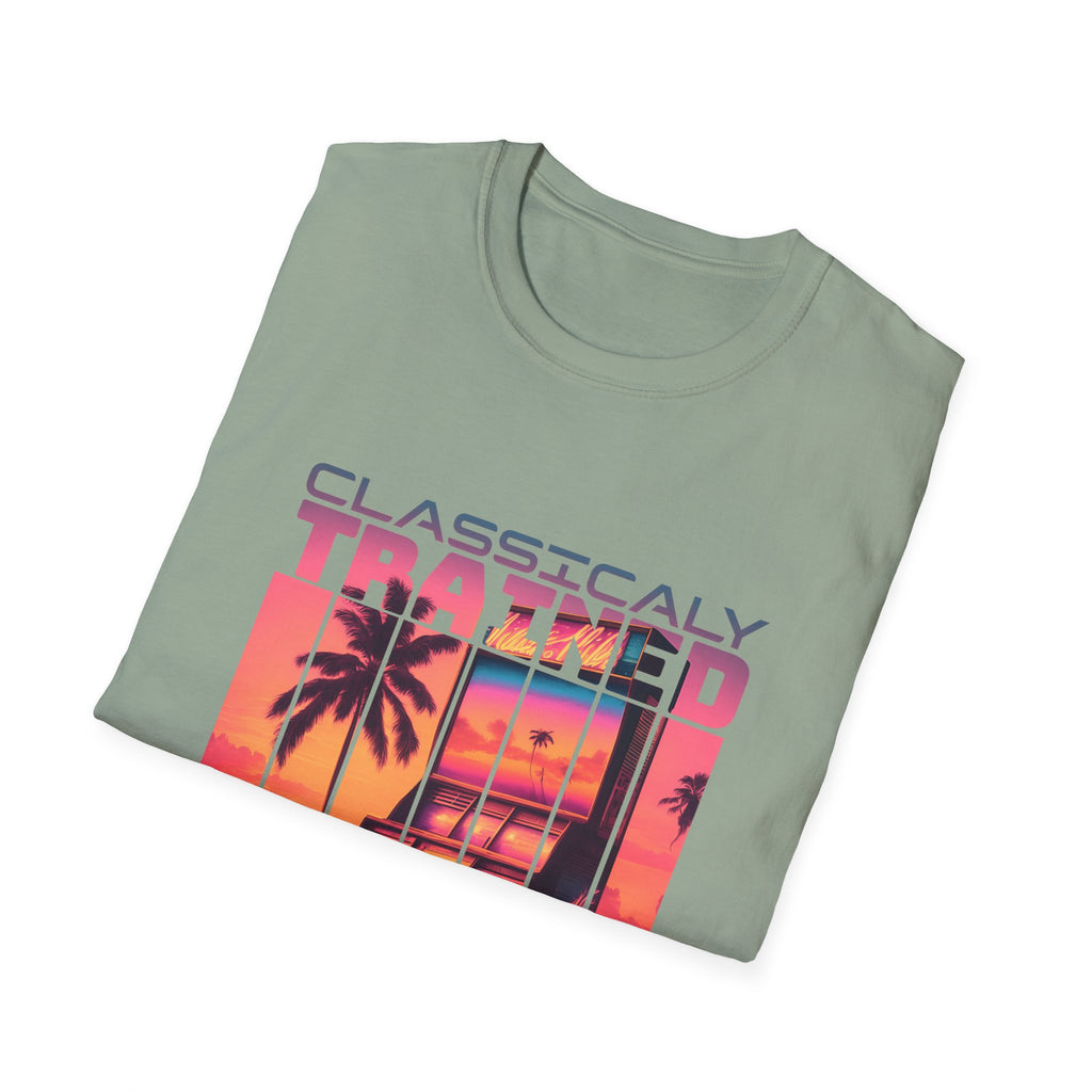 Synthwave Retro Classically Trained on 8-Bit Quests Arcade T-Shirt
