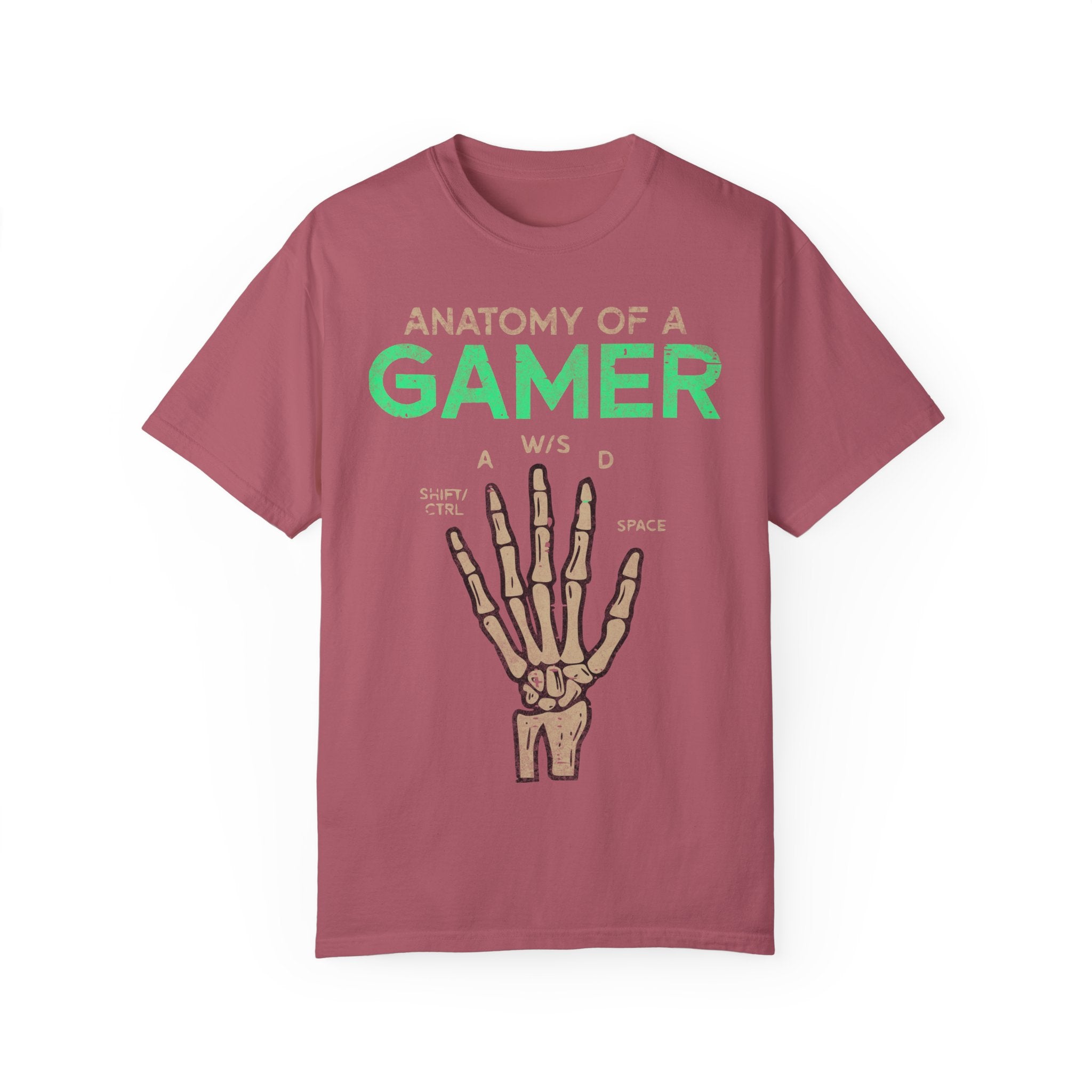 Anatomy of a Gamer – Skeleton Hand with Keyboard Gaming T-shirt
