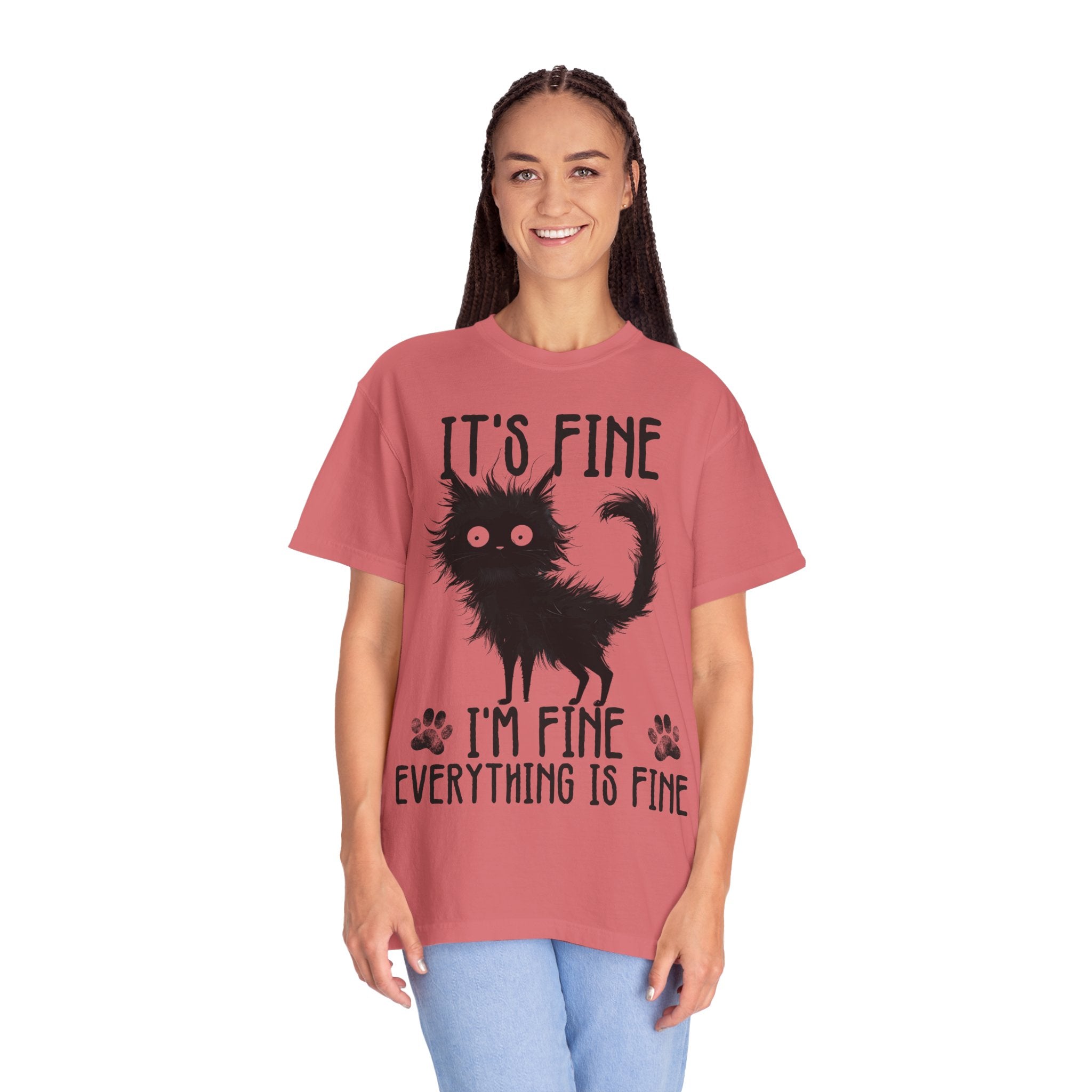 I’m Fine, It’s Fine, Everything Is Fine Funny Cat Kitten T-Shirt