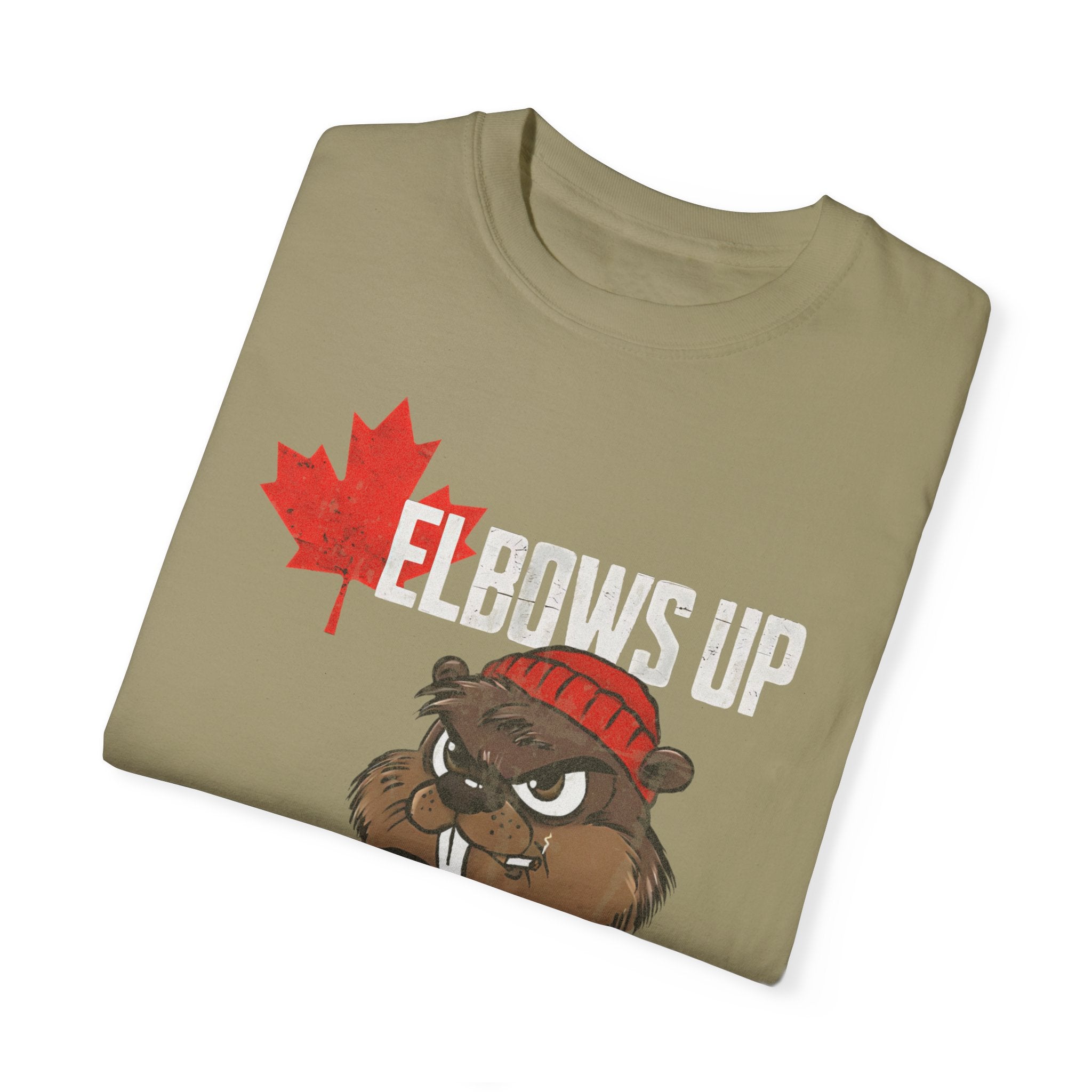 Elbows Up Canada Beaver Hockey Player T-shirt