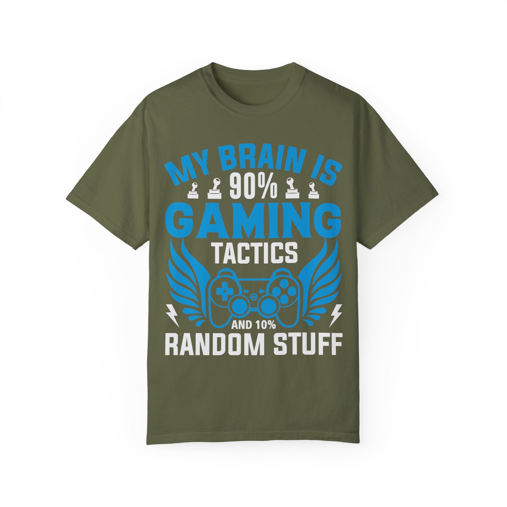 My Brain is 90% Gaming Tactics and 10% Random Stuff Gamer T-shirt