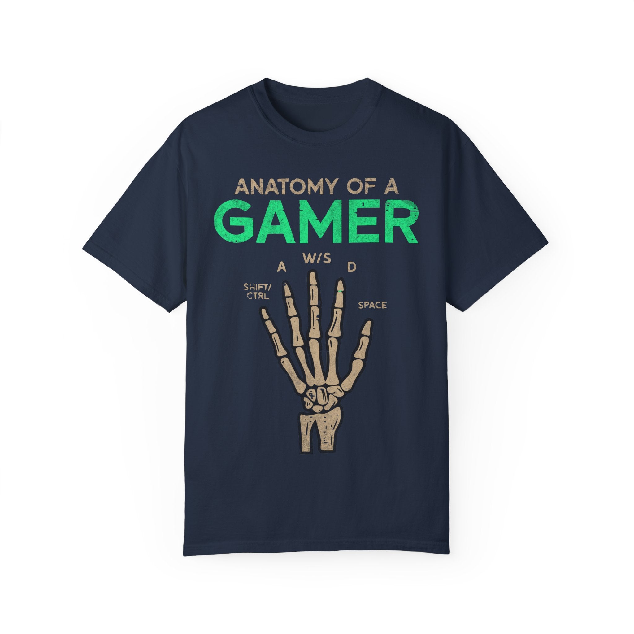 Anatomy of a Gamer – Skeleton Hand with Keyboard Gaming T-shirt