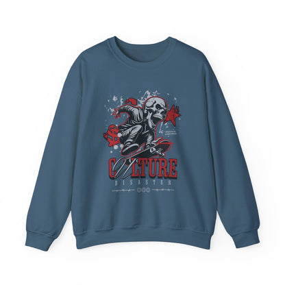 Funny Skull "Culture is a Disaster" Streetwear Sweatshirt