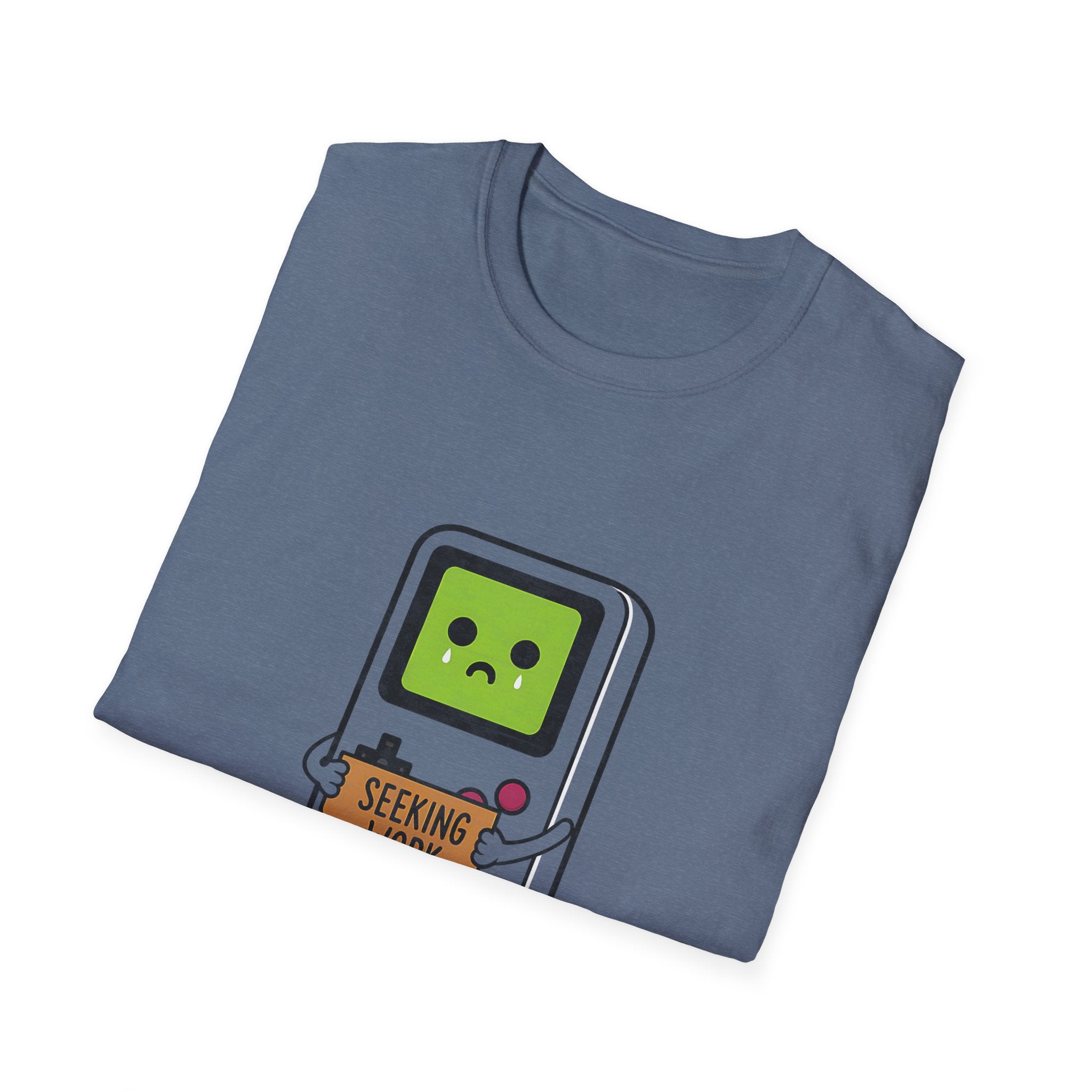 Seeking Work Funny Unemployed Retro Gamer T-Shirt