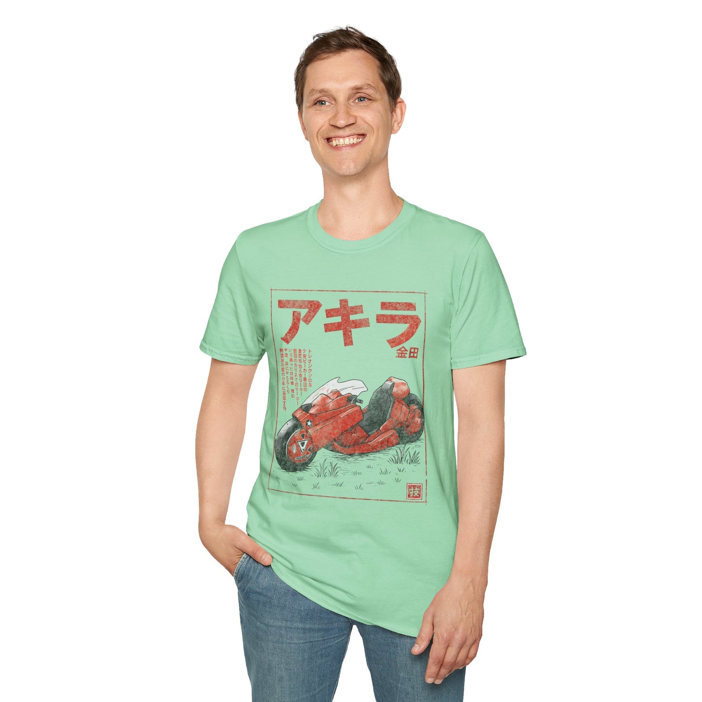 Akira Sumi-e Bike Japanese Manga Cyberpunk T-Shirt