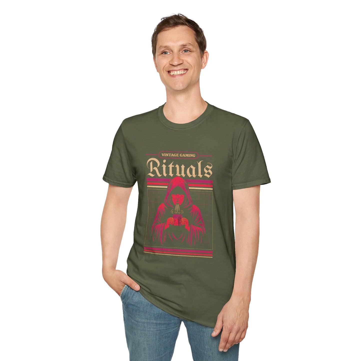 Vintage Gaming Rituals Retro Old School Gamer T-Shirt
