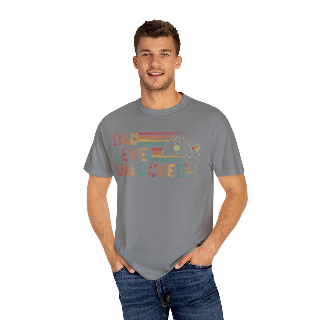 Dad Level Unlocked Retro Gaming Dad T-shirt